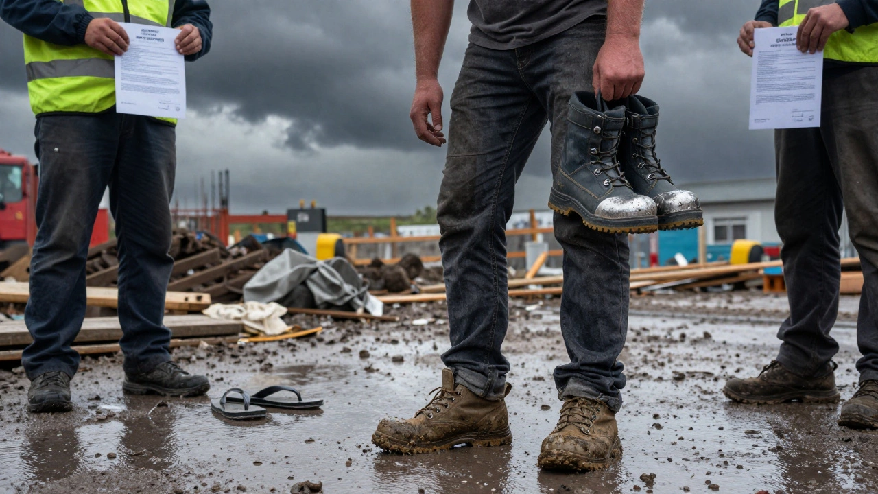 What Type of Footwear Should Never Be Worn on a Job Site in Ireland?