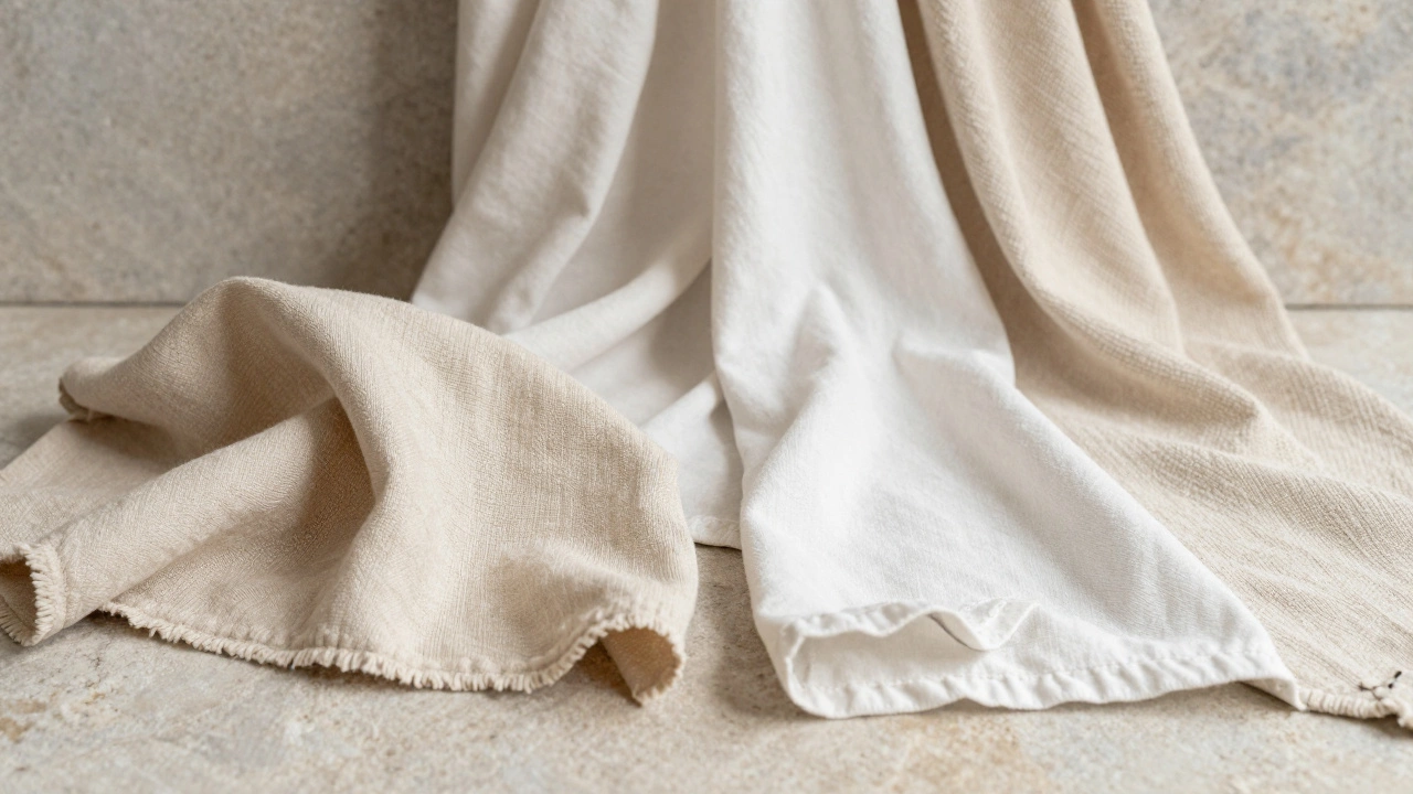 Close-up of breathable summer fabric textures