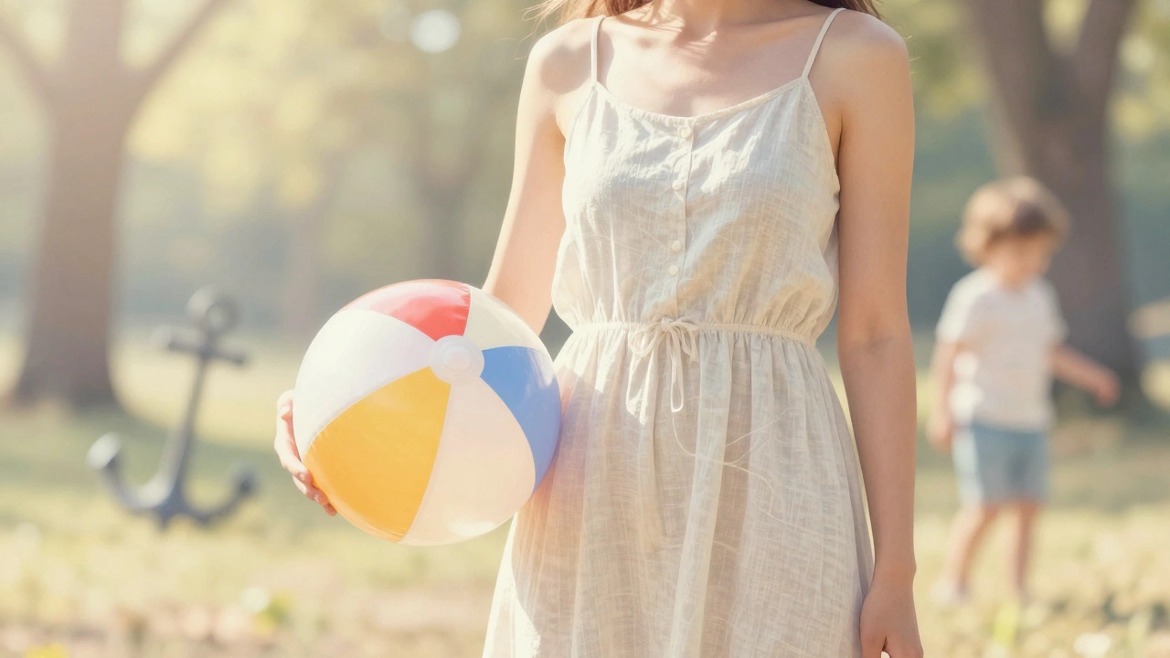 Dreamy illustration of sundress evoking summer nostalgia