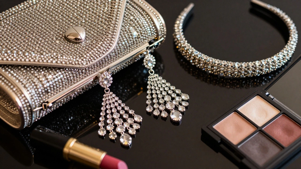 Sparkling accessories and makeup for festive events