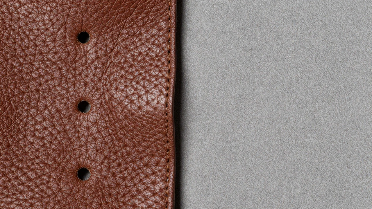 Macro comparison of rough pigskin vs smooth calfskin nubuck textures